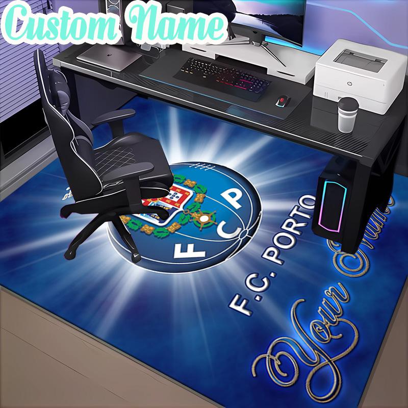 Custom Name FC Porto Emblem Design.  Rug, Office Rug, Chair Rug, Carpet for Living Rooms, Doormat Game Rug Home Decor Christmas Gifts