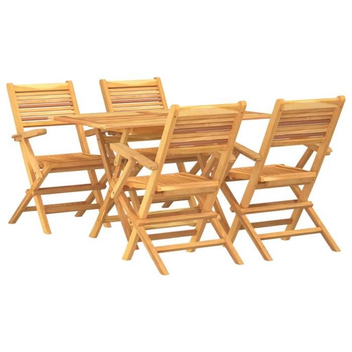 VidaXL Ensemble à Dîner de Jardin 5 pcs, Ensemble à Manger avec Table et Chaise, Ensemble de Salon, Meubles de Terrasse, 3155013