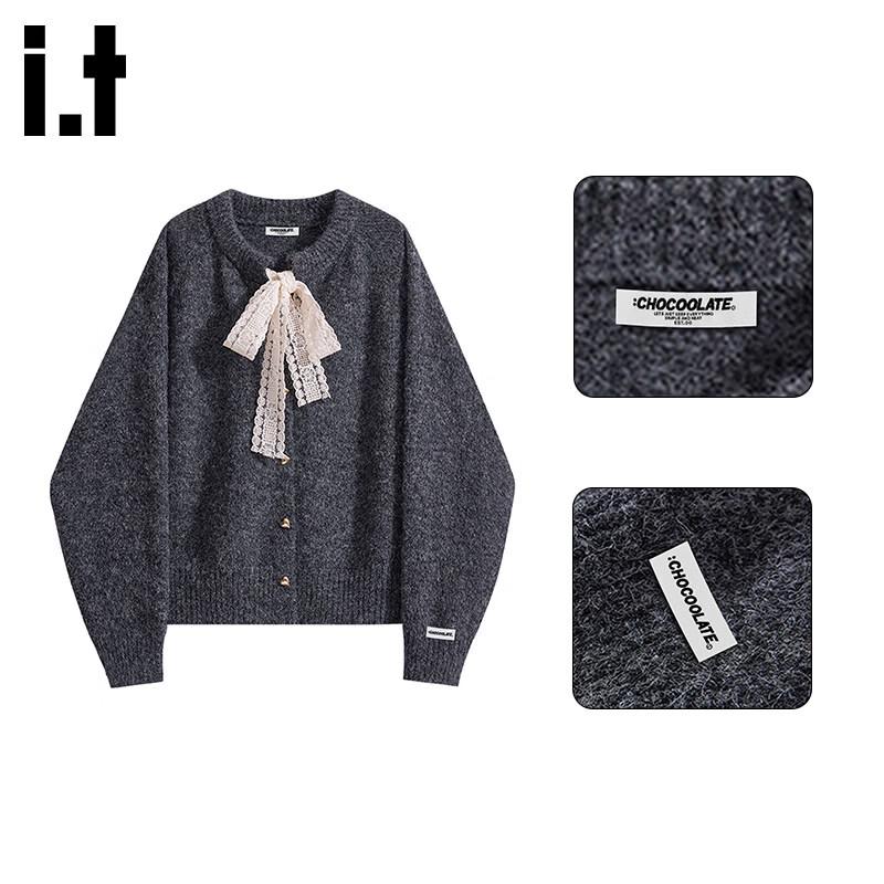 

:CHOCOOLATEit Women s Lace Tie Knit Cardigan One Size