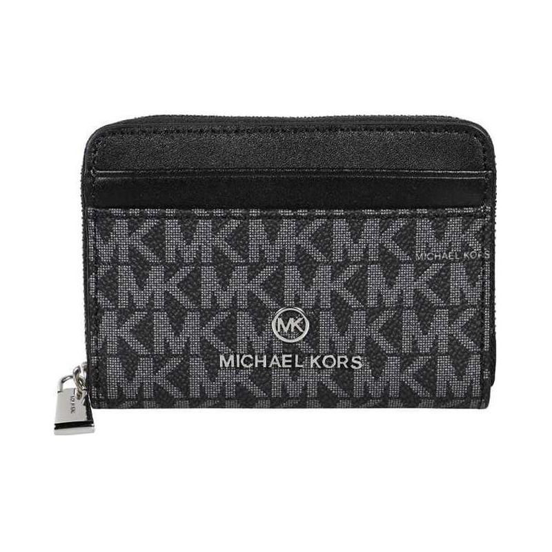 MICHAEL KORS Jet Set Classic Logo Print PVC (Polyvinyl Chloride) Wallet Women's Black