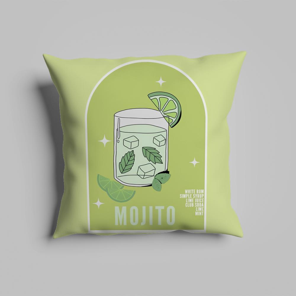 Pillow Case Luxurious Home Office, Sofa Decorative Multi Sized Car Seat Cushions, Pillowcases Mojito Cocktail Art