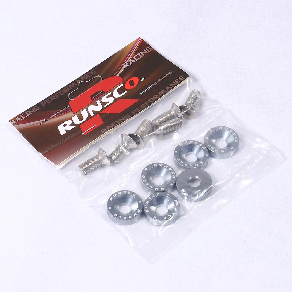 Aluminum M8 Fender Washers and Bolt Engine Washer Bolts for Honda Nissan Bmw Tuning Car Universal 6Pcs/Pack