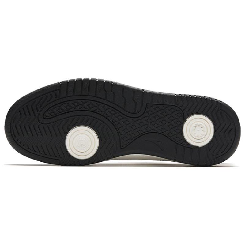 Anta Wave Shoe Slip Resistant, Abrasion Resistant, Lightweight Low top Skateboard Shoes Men's Black White Sneakers 912348003-2