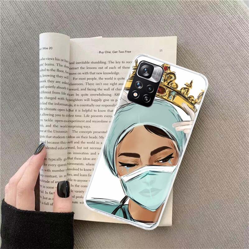 Cartoon Medicine Doctor Nurse Phone Case For Xiaomi Poco F7 Pro Mi 14 Ultra 9T 12T 11T 13 15 Pro 12 11i Clear 12X 10T 11 10 Lite