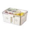 Boîte de Rangement Scellée Transparente pour Réfrigérateur, Petit Organisateur en Plastique à 4 Compartiments pour le Stockage Alimentaire de la Cuisine