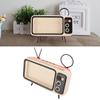 Retro Phone Holder TV Cell Phone Stand Desktop Decor Mount Portable for Home Bedroom Office Orange W