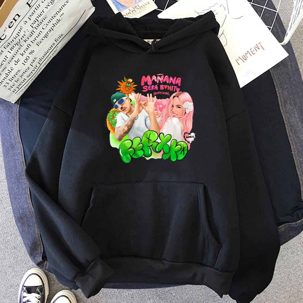 

Singers Ferxxo and KAROL G 2025 New Hoodie Fashion Long-sleeved Sweatshirt Graphic Printing Aldult Clothing Camisetas Pullovers 3XL