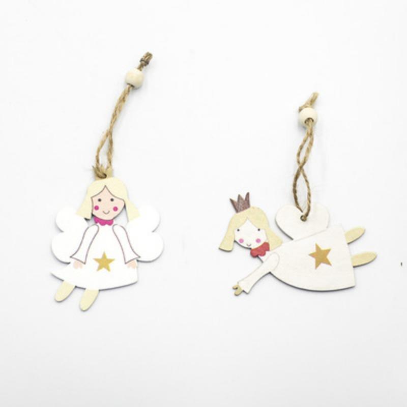 1/2/3pcs DIY Red Christmas Snowflakes&Star&Tree Wooden Pendants Ornaments Home Christmas Party Xmas Tree Kids Gifts Decorations