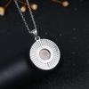 10MM Stone Round Pendant Necklace Silver High Quality Natural Tiger Eye Rhodochrosite Wedding Gift Luxury Jewelry