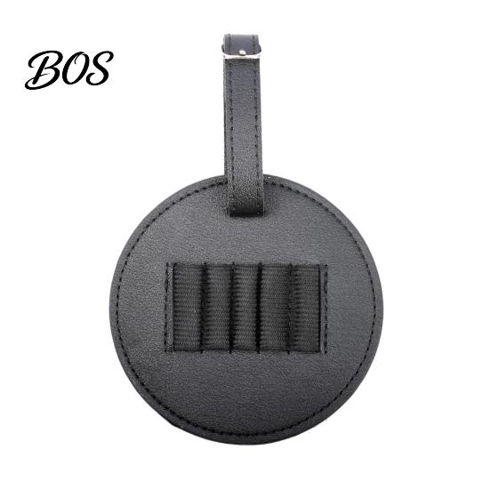 Elastic Webbing Golf Storage Tee Holder Clip-on Organizer, PU Leather Ball Pouch with Stretchable Strap, Strap Portable Vintage Style, 5-Slot