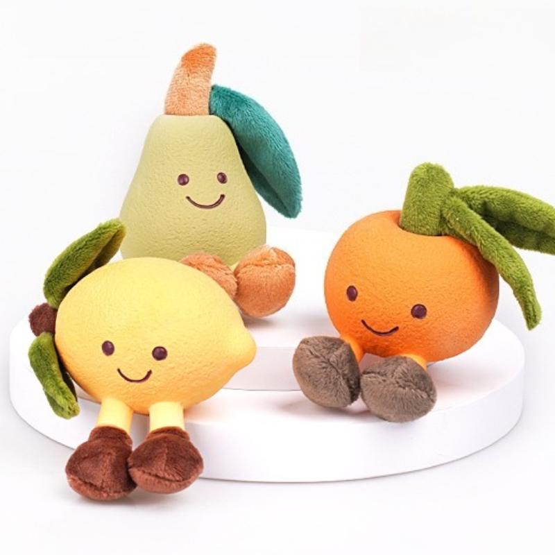 Latex Plüsch Simulierte Frucht Hundespielzeug Geräuschdämpfend Zähneknirschen Geeignet für Haustierspielzeug für Alle Körpertypen