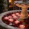 12PCS Rose-shaped Floating Candle Romantic Flower Candle for Valentine's Day Evens Wedding Events Home Holiday Party Decor Gift