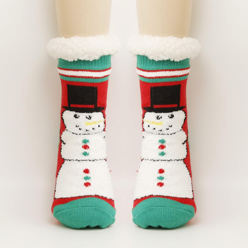 Women's Christmas Socks Floor Socks Snow Boots Thickened Fleece Home Sleep Socks Carpet Sock Covers