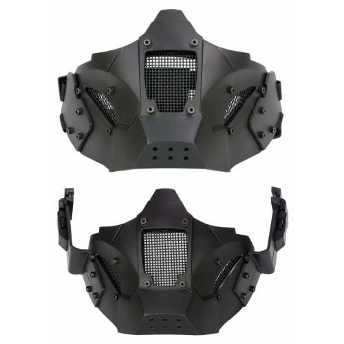 PHOENIX IKKI 2WAY FAST Helmet Compatible, Two-Band Anti-Fog, Breathable Mesh Face Guard, Tactical Gear, Airsoft Gear, Black