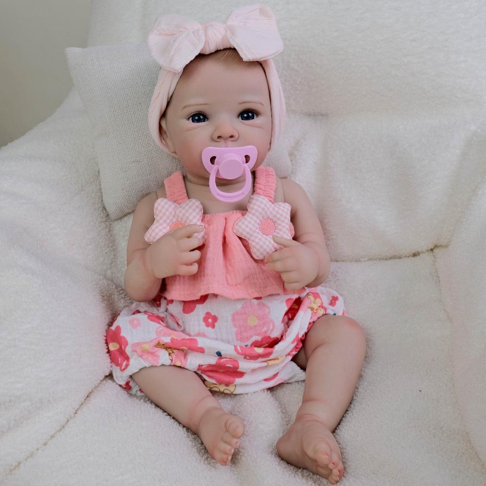 Real Looking 48 Cm Full Vinyl Body Reborn Dolls Bettie 3D Painting Skin Simulation Girl Doll Lovely Newborn Dolls for Children Birth Day Holiday Gifts
