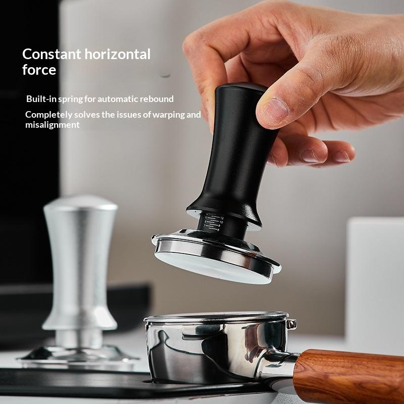 51/53/58mm Espresso Tamper With Calibrated Spring Ergonomic Barista Coffee Press for Café Commercial Use