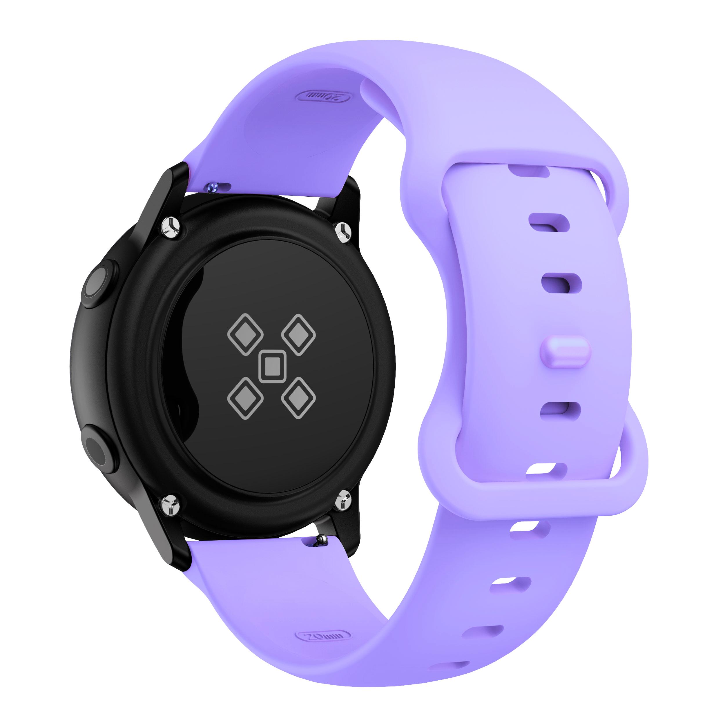 

KALEBOL KLB-HDKGJ-001 For Samsung Galaxy Watch6 Classic 43mm/47mm Watch Band 20mm Silicone Strap Purple