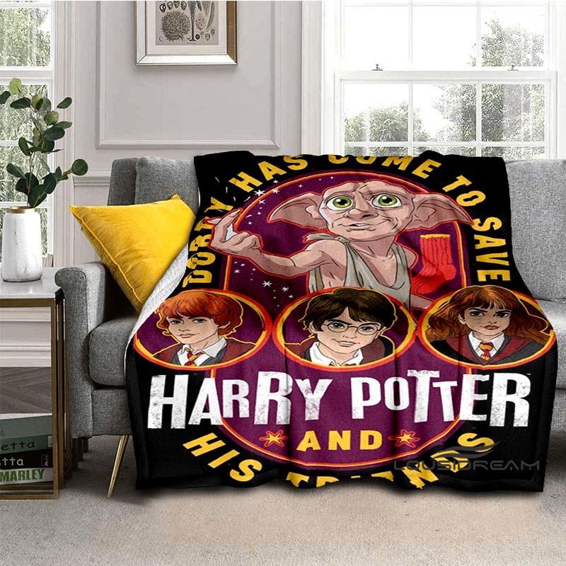 Dobby the House-Elf Cartoon Blanket — 3D-Printed Harry Potter Throw Blanket for Sofas, Beds, Cars, Living Rooms, and Bedrooms