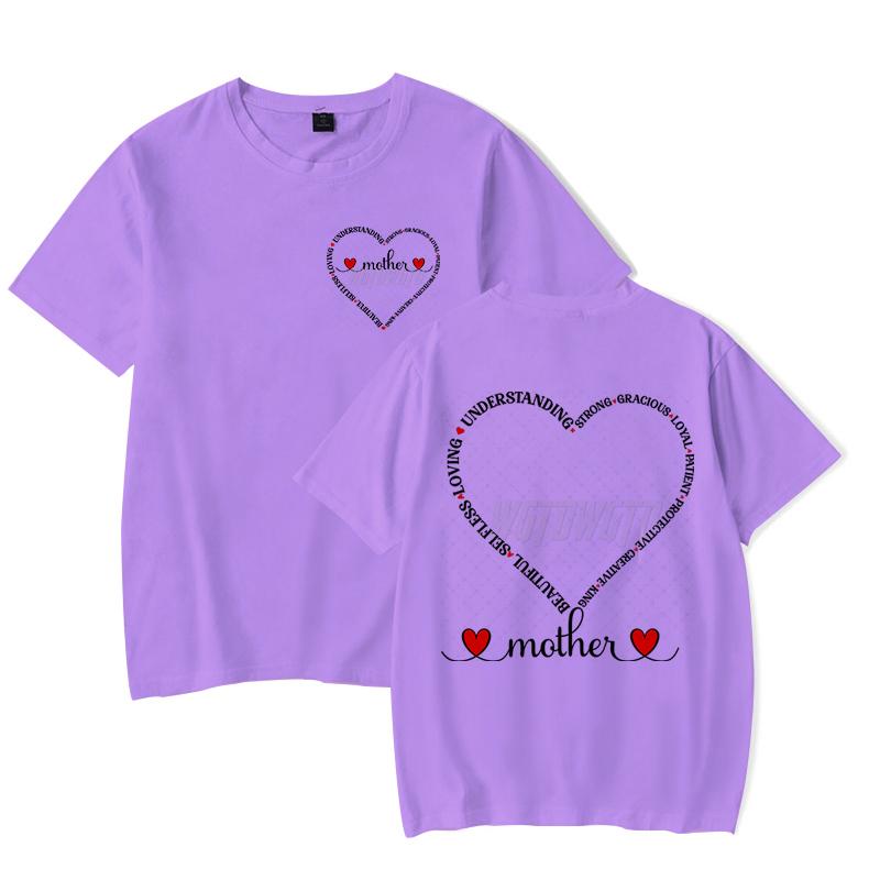 Mothers Day Gift Short Sleeve Tshirt Crew Neck Happy Mothers Day Shirt Fashion Woman Clothing Letter Print Classic Tops Tees