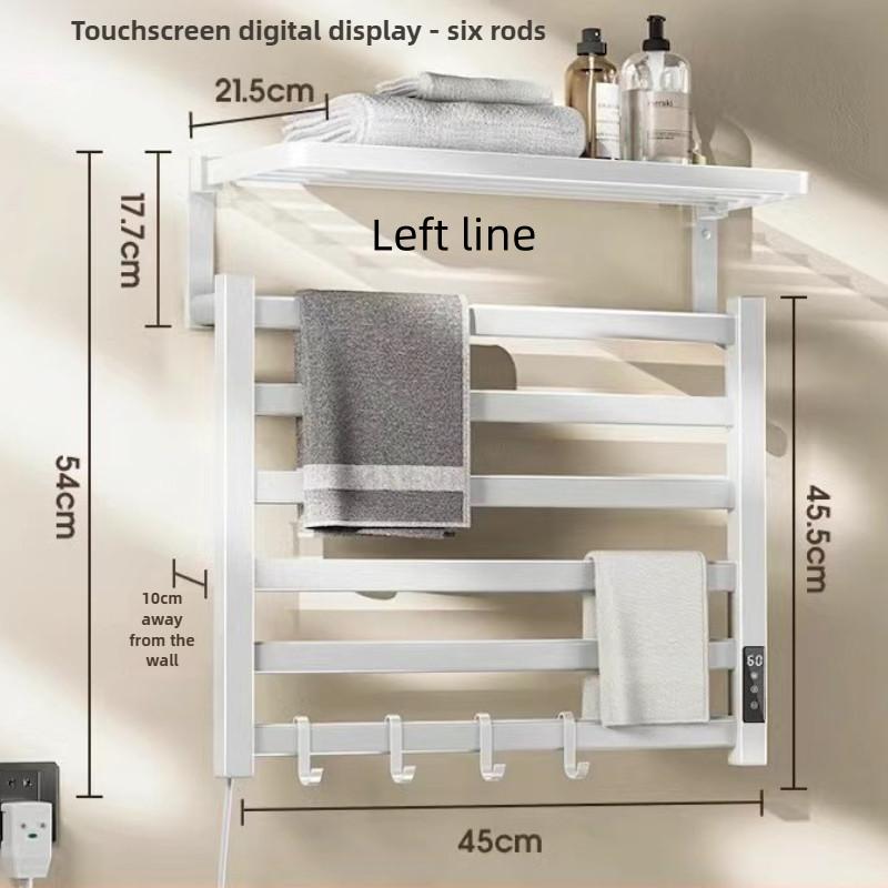 Bathroom Electric Bath Towel Carbon Fiber Warmer Heating Towel Rack Intelligent Constant Temperature Towel Dryer Shelf