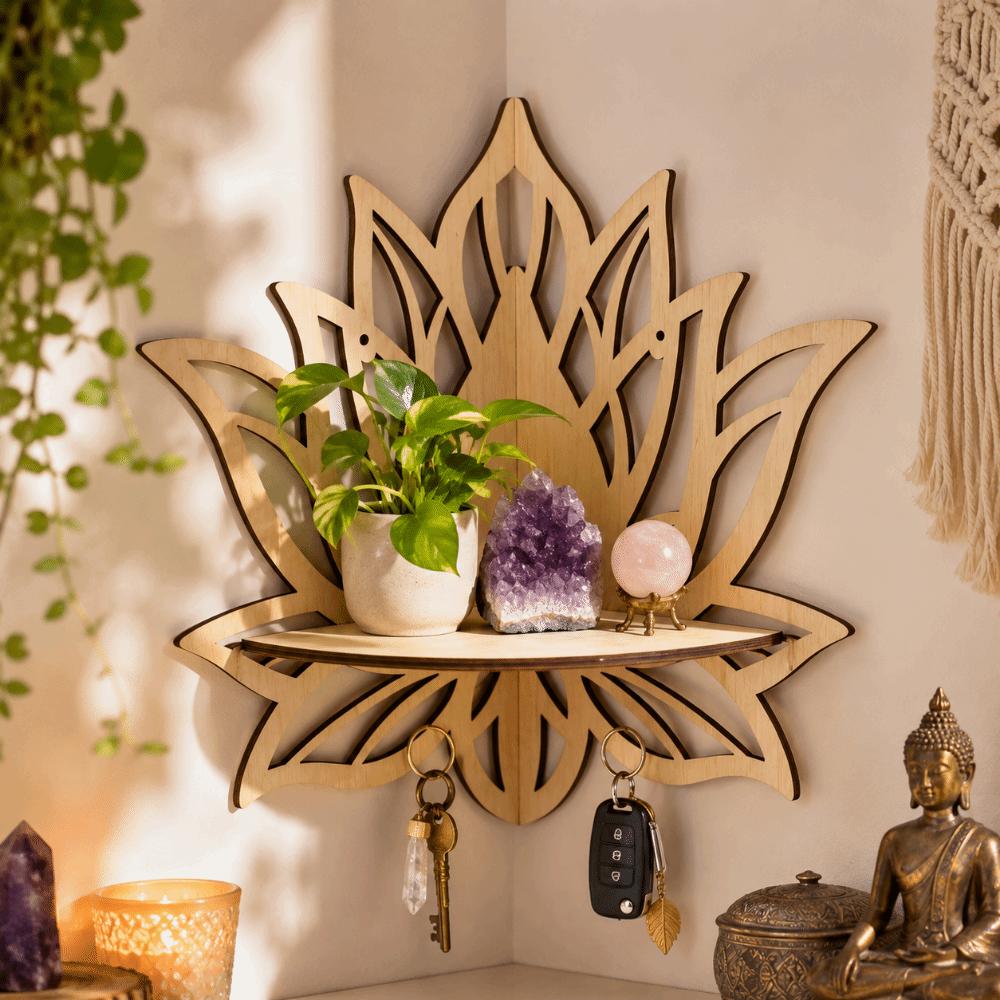 Wall-Mounted Flower Wall Shelf Hollowed Out Display Shelf Creative Butterfly Shaped Shelf  Bedroom