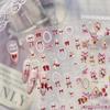 Bows Rabbits Nail Art Stickers 5D Softs Embossed Nail Decorations Stickers Sweet Cartoon Self Adhesive Nail Art Accessory Decal