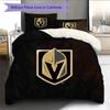 Ensemble de couette à motif Vegas Golden Knights2 Décoration de maison Cadeau (1 * housse de couette + 2 * taie d'oreiller sans garnissage)