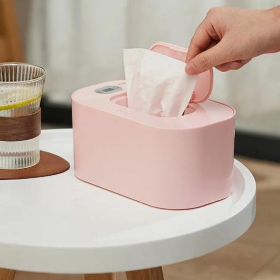 Baby Wipe Warmer Portable Wet Wipes Warmer with LED Display Adjustable Wipe Warmer Dispenser for Baby Wet Wipes Home Travel Car Use