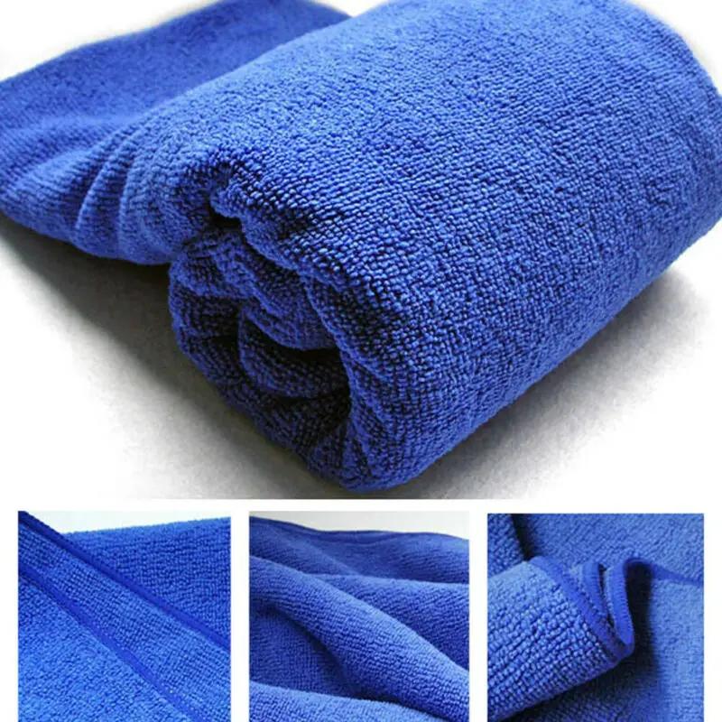 60*160cm Car Blue Wash Towel Large Microfiber Car Detailing Cleaning Soft Cloths Towel Rag Lightweight Owel Removes Dust Blue