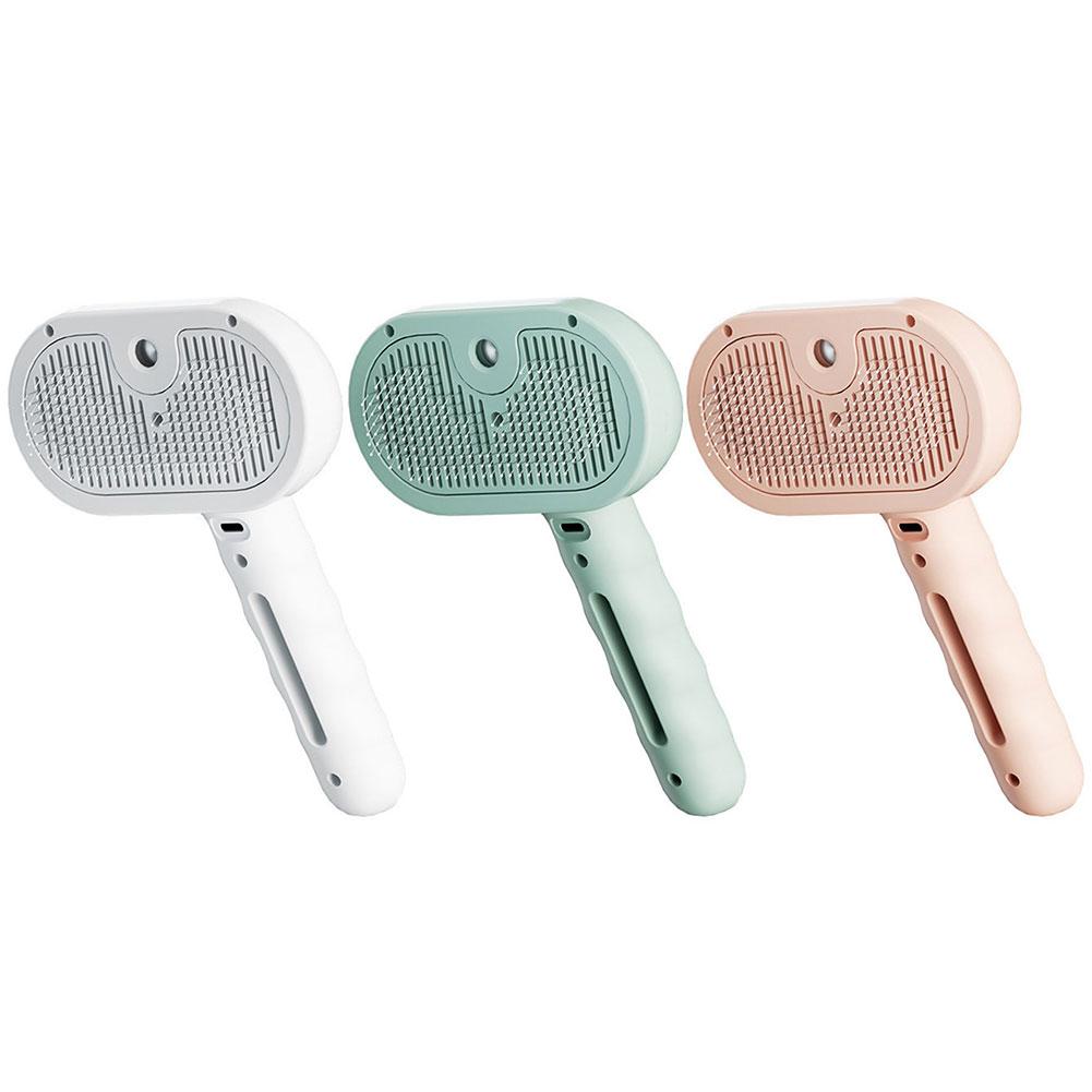 3 in 1 Cat Steam Brush with Release Button Cat Grooming Brush Rechargeable Cat Hair Brush Dog Brush for Cats Dogs Small Animals