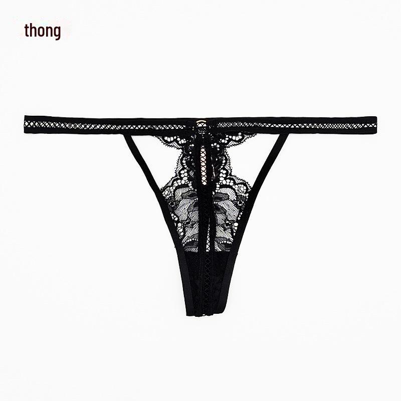 Sensual Lace Open Crotch Lingerie Set - Thong & Garter Jumpsuit