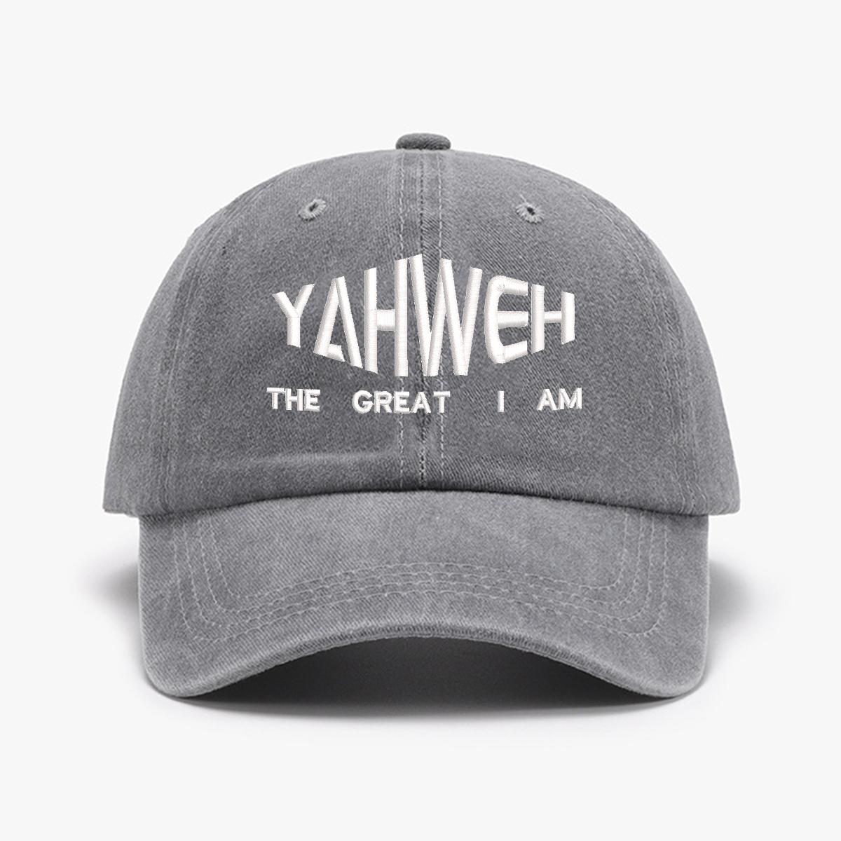 

1 Yahweh embroidery printed baseball cap outdoor fashion accessory hat, adjustable, lightweight, unisex, as a holiday gift серый