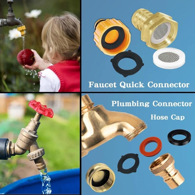 Plumbing and Faucet Washers Assortment Kits Outside Garden Faucet Splitter Gasket for Assorted Spigot Water Hose