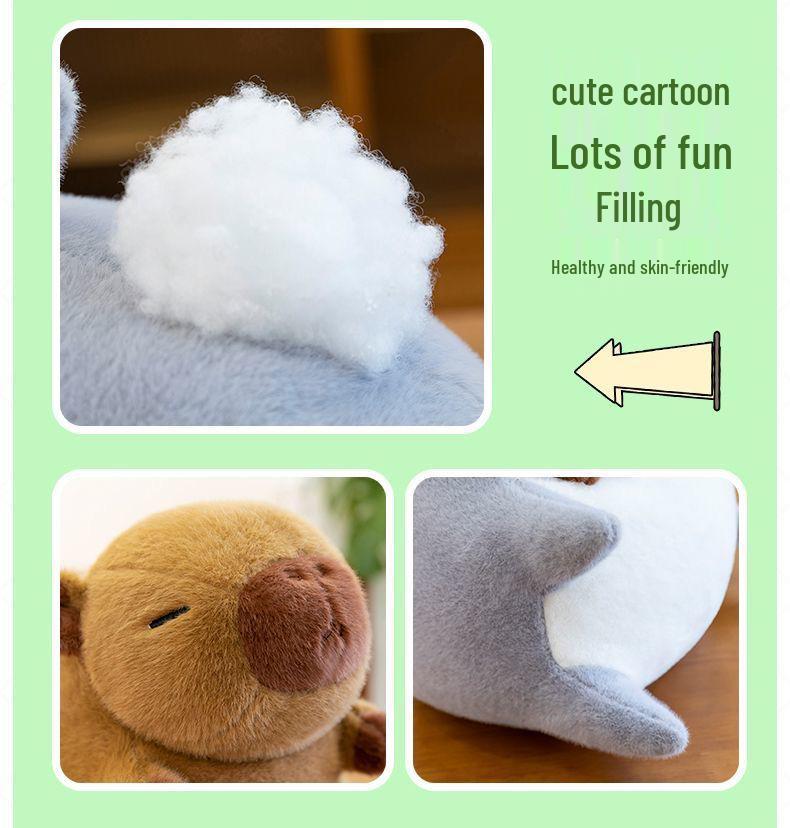 Grenzüberschreitendes Dinosaurier Hai Capybara Plüsch Transformationskissen - Große Puppe Geschenk für Freundin