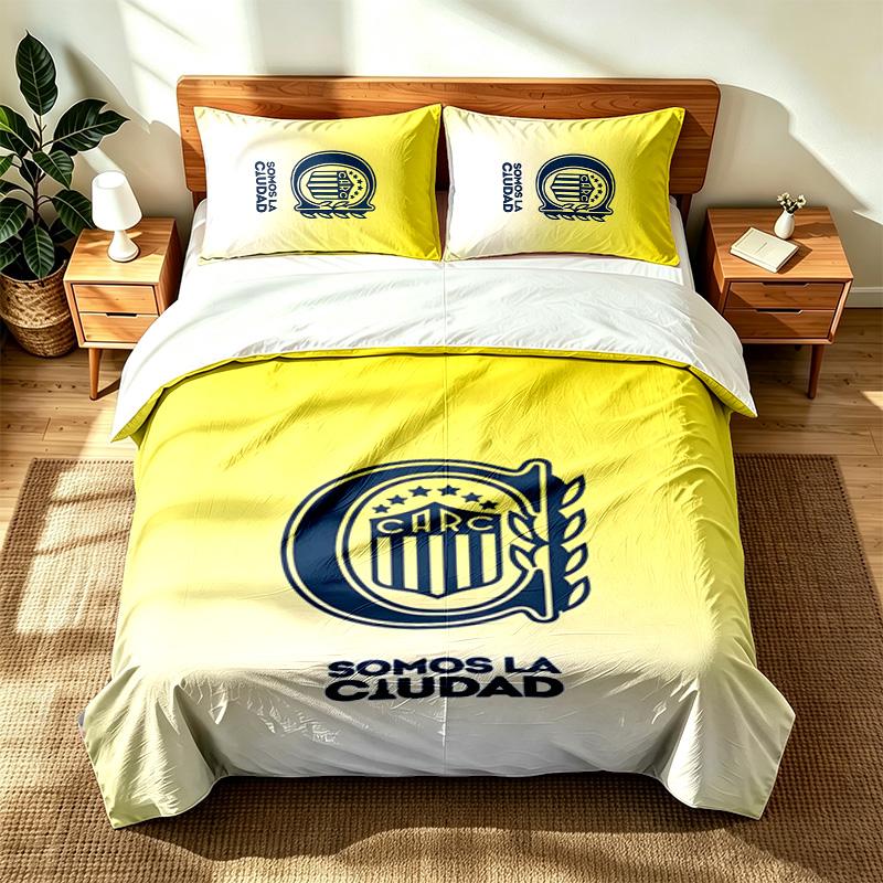 Club Atletico Rosario Central (1) 3pc set suitable for master bedrooms soft and comfortable an ideal gift for family and friends Includes one duvet co