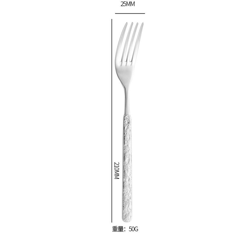 Stainless steel tableware set 304 stainless steel tableware tableware ins wind creative stone pattern knife, fork and spoon stainless steel tableware