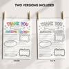 Pack of 2 Teacher Appreciation Coloring Posters With Customizable Sections For Classroom Activities Students Craft Gift Ideas