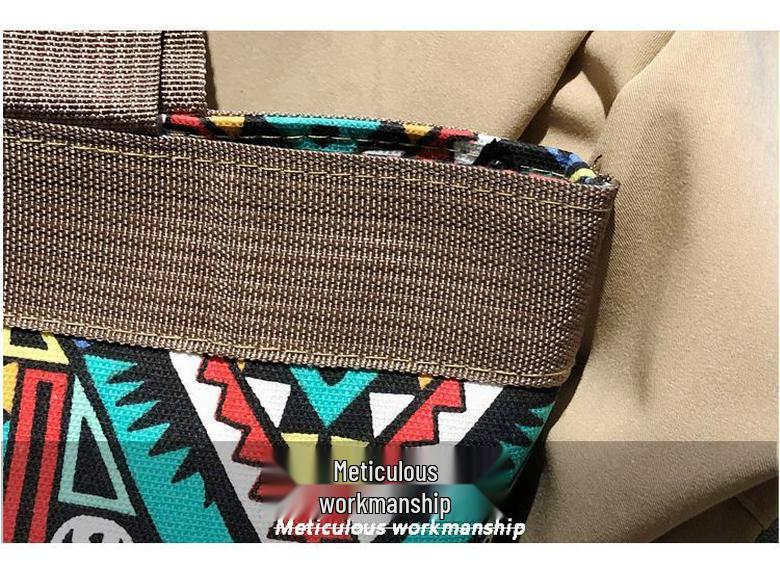 Ethnic Style Women's Large Capacity Canvas Tote Bag