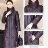 Winter Women's Genuine Leather Jacket Over-the-Knee Long Sheepskin Padded Coat Thickened Windproof Warm Camel Wool Coat
