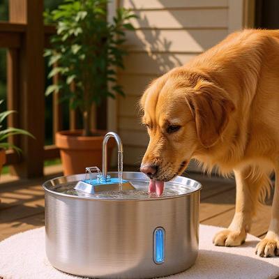 7L Stainless Steel Pet Water Fountain with Smart Circulation for Cats & Dogs