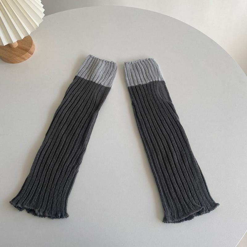 Campus Style Leg Warmers Gothic Knit Long Socks Leggings Gaiters Autumn Winter Cuffs Ankle Heaps Socks