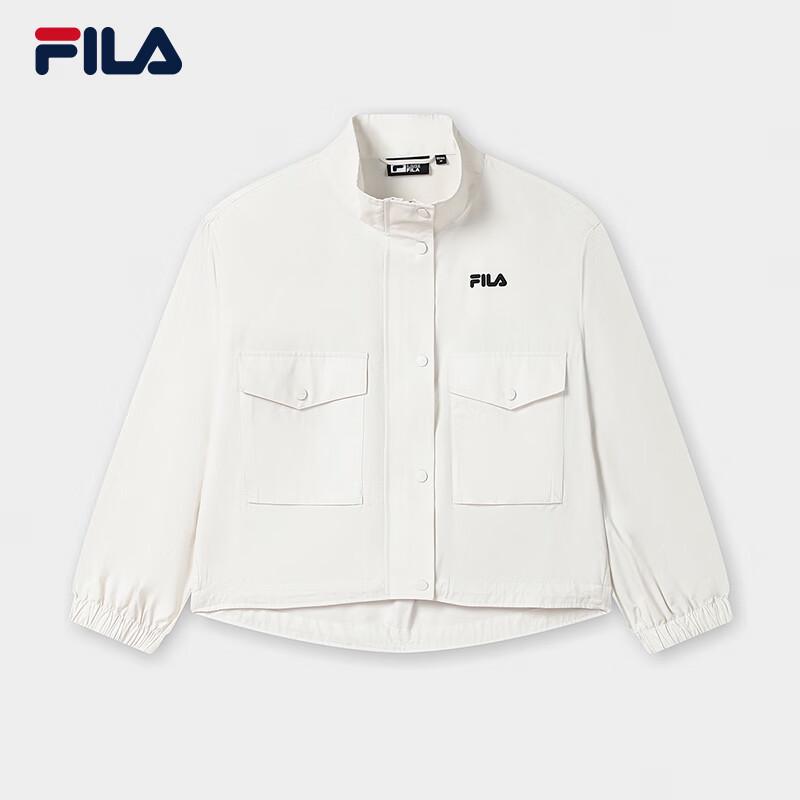 FILA Women s 2025 Fall Fashion Loose Short Stand-Collar Woven Jacket M