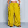 Womens High Waist Loose Drawstring Lantern Pants Casual Trousers