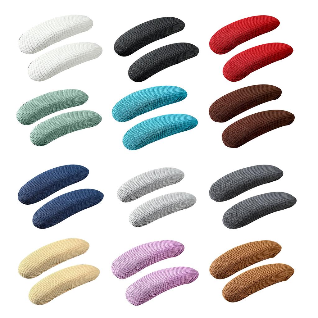 Pack of 2 Armrest Protectors with Elastic Band for Secure Installation on Various Office Chairs Providing