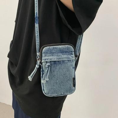 Filo per Cucire Cerniera Borse a Tracolla da Donna Nuove Borse a Spalla da Donna Borsa per Cellulare Design più Venduto Mini Denim