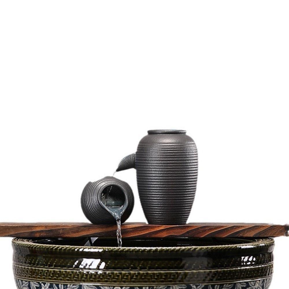 Flower Pots Circulating Waterfall Jar Decorative Porcelain Water Dispenser Courtyard