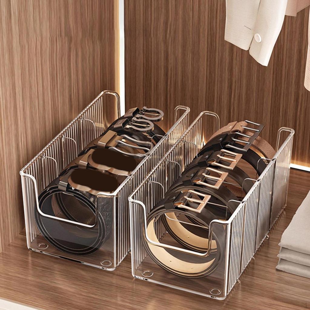 Belt Organizer Belts Holder Easy to Clean for Tie Rack Multi Compartments Store Window Dressing