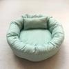 OUZEY Runde Haustier-Katzenbett Bequemes Schlaf-Hundebett Weiches Warmes Haustier-Sofa-Bett Waschbares Welpen-Kätzchen-Kissen Decken Haustierprodukte