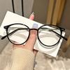 Blue Light Blocking Glasses Retro Oval Frame Clear Lens Computer Glasses Spectacles for Women Men