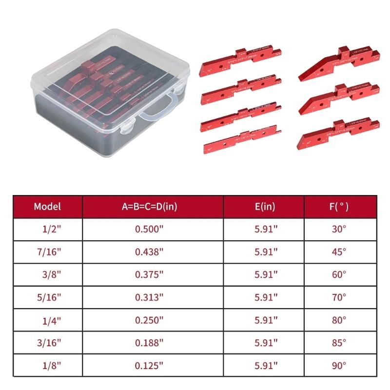 7Pcs Router Table Setup Bar Aluminum Setup Blocks Woodworking Set Up Blocks for Woodworking Setup Blocks Gage Blocks